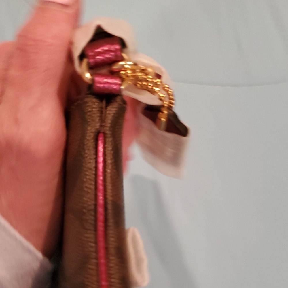Coach Brown and Pink Wristlet (LARGE) - Picture 8 of 14